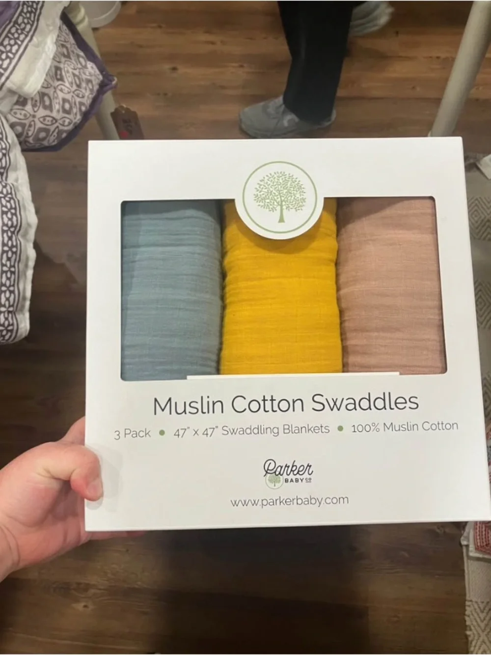 NEW Parker Baby Co Pastel Swaddle Set of 3